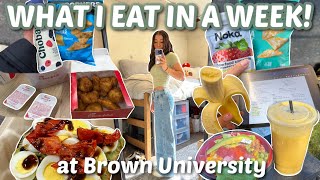 WHAT I EAT IN A WEEK AS A D1 ATHLETE @ BROWN UNIVERSITY ON MEAL PLAN - a week of college eats vlog!