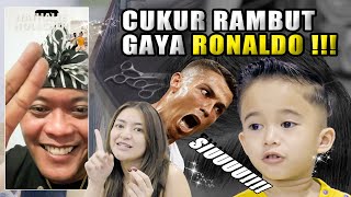 ADZAM CUKUR RAMBUT MODEL GAYA CHRISTIANO RONALDO CR7 DITEMENIN AYAH SULE!!!