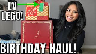 WHAT I GOT FOR MY BIRTHDAY 🥳 LUXURY GIFTS HAUL: LV, BALMAIN, RENE CAOVILLA & MORE! VLOGMESS DAY 7