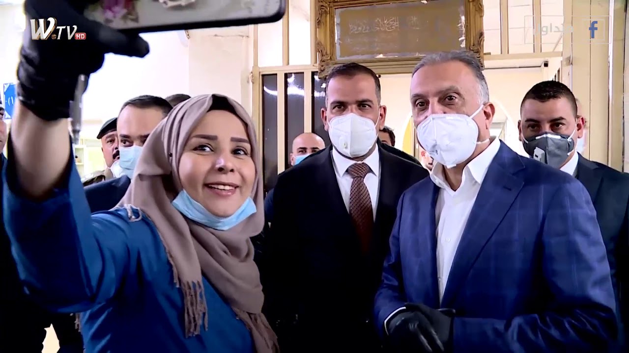 رئيس مجلس الوزراء السيد مصطفى الكاظمي يزور هيئة التقاعد ويتفقد بدء عملية صرف رواتب المتقاعدين