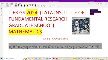 TIFR GS  MATHEMATICS 2024 : Detailed solutions and Explanations