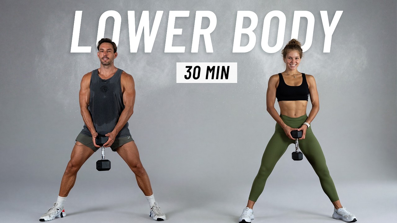 30 Min Lower Body Workout With Dumbbells - Build Strong Legs at Home