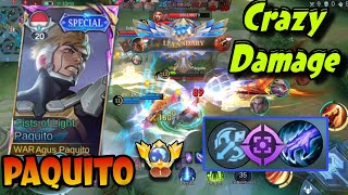 PAQUITO GAMEPLAY|WTF DAMAGE|BYE META SUPPORT&TANK~MLBB