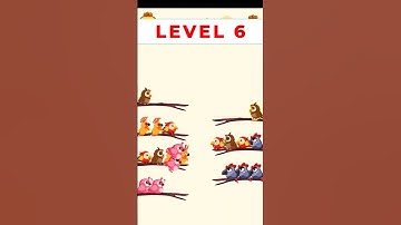 Bird Sort Color Level 6 #gaming #puzzle #games #gamer #game #gameshorts #birdsortcolor #braingames