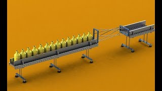 Solidworks tutorial: Bottle/Can Twister Conveyor Designing and Motion Study