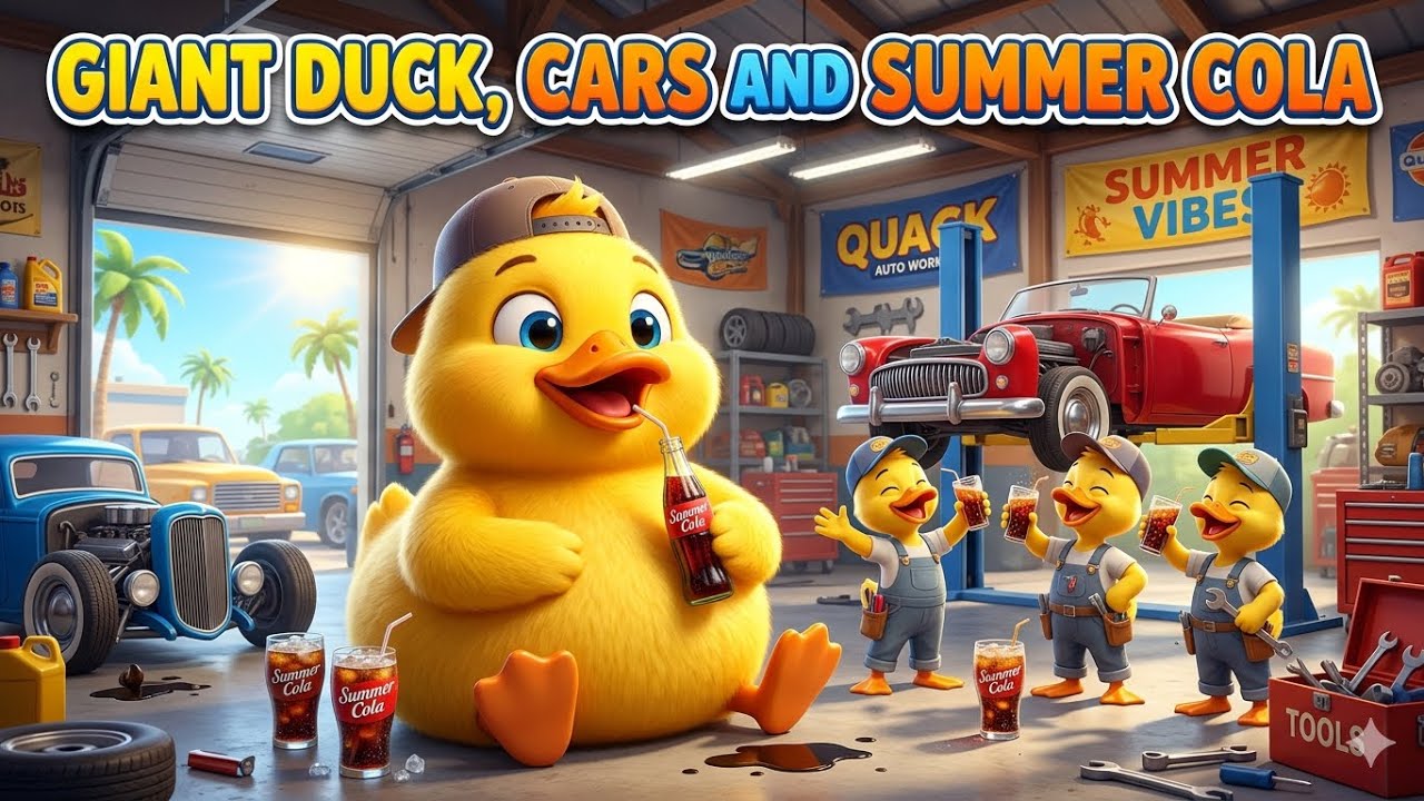 Giant Duck Adventure! 🚗Summer Cola & the Best Kids Songs & Nursery Rhymes Fun!" | Duck Songs #viral