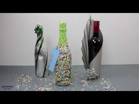 wrapping a bottle of wine - 3 nice ideas/ Três ótimas ideias para embrulhar garrafa de vinho!