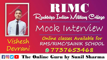 RIMC June 2021 I Mock Interview I Vishesh Devrani I The Online Guru by Sunil Sharma I 7737653468