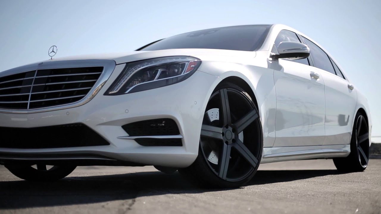 Mercedes Benz S-Class VD05 22inch staggered Satin Black - YouTube.