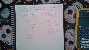 Ch 11 Sec 5 Solving a multi-step equation involving a single logarithm Problem type 2