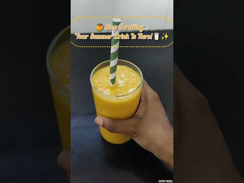 Easy Mango Milkshake Recipe🥭🥛| Summer Special #shorts #mangomilkshakerecipe #viral #catchyvideos