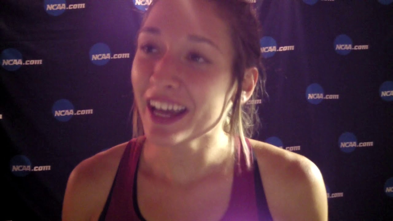 Taylor Werner of Arkansas talks after finishing 4th in 2019 NCAA 10,000 meter final