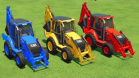 LOADER OF COLORS! CAT BACKHOE LOADERS & URAL TRUCKS TO SUGAR BEET LOAD! Farming Simulator 22