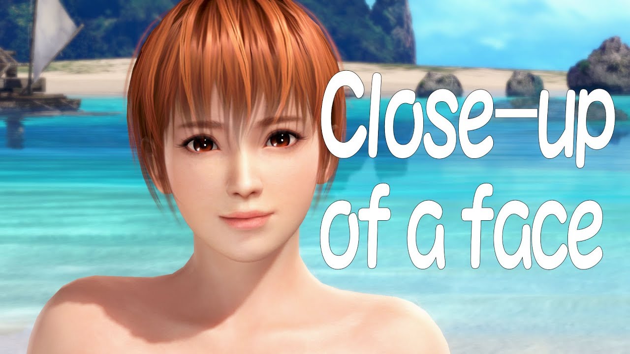 DOAX3 かすみ の顔へズーム、髪型：みつあみおさげ (Kasumi：Close up of a face) Hairstyle