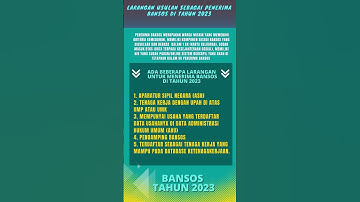 Larangan Menerima Bansos 2023 #Bansos #PKH #BPNT