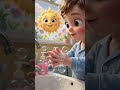 Toddlers kids hand wash routine/hand wash learning/#preschool #toddler #nurseryrhymes #shorts