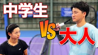 中学生になったあの子にリベンジ！差は縮まったのか…【サクP （35歳）vs 佐脇京（14歳：2022年全国小学生テニス大会準優勝）】
