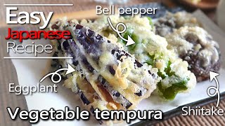 How to make vegetable tempura & tempura batter.(Professionals teach! Easy tempura made at home)