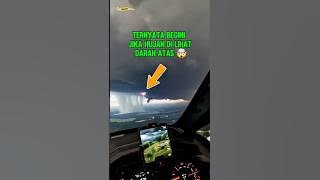 TERNYATA BEGINI JIKA HUJAN DI LIHAT DARI PESAWAT 🤯 #shorts