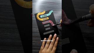 Lettering artwork using metallic watercolours!🤩 #shorts #calligraphy #lettering #handlettering #art