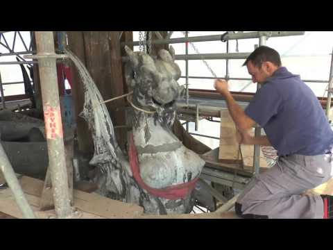 Restauration des couvertures du campanile de l'hôtel de ville de Sens