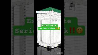 Excel Date Series Trick! Fill Series VS Date Series‼️ #exceltricks #excelshort #viralshorts_video