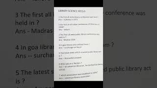 LIBRARY SCIENCE MCQ NET KVS NVS