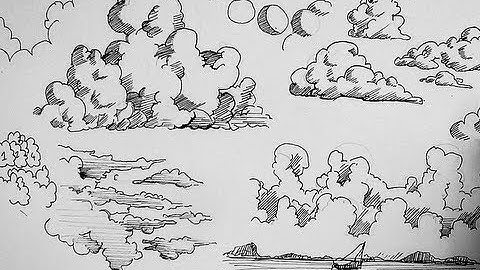 Pen and Ink Drawing Tutorials | How to draw clouds