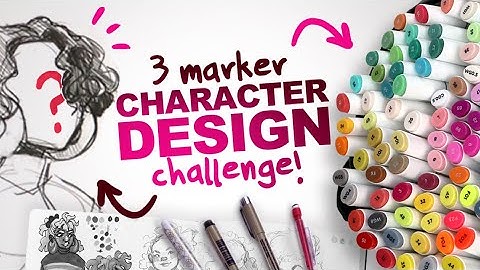 BUILDING a CHARACTER from ONLY 3 COLORS?! | 3 Ohuhu Marker Character Design Challenge