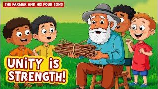Unity is Strength: The Farmer and His Four Sons | Moral Story for Kids