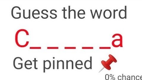 guess the word in the thumbnail get pinned