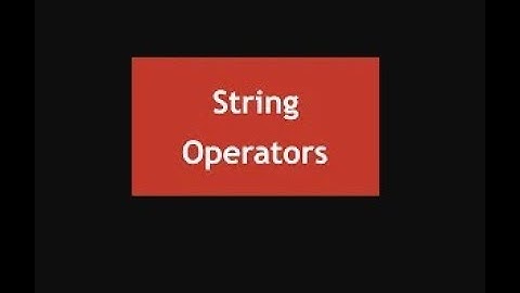 تعلم PHP  باللغة العربية الحلقة الثامنة عشر   String Operators - حلقة 18