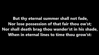 Shall I compare thee to a summer's day? Sonnet 18 - William Shakespeare - English poem reading text