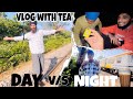 Day 🌄v/s Night 🌃 vlog with TEA 🍵 and Fun 😂 @ravneet daal den bhi thik
