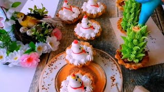 видео: СНЕГОВИКИ И ЁЛОЧКИ в домашних тарталетках из белково заварного крема. картинка: СНЕГОВИКИ И ЁЛОЧКИ в домашних тарталетках из белково заварного крема.