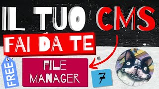 New file popup with filemanger | home made CMS | Backend developer