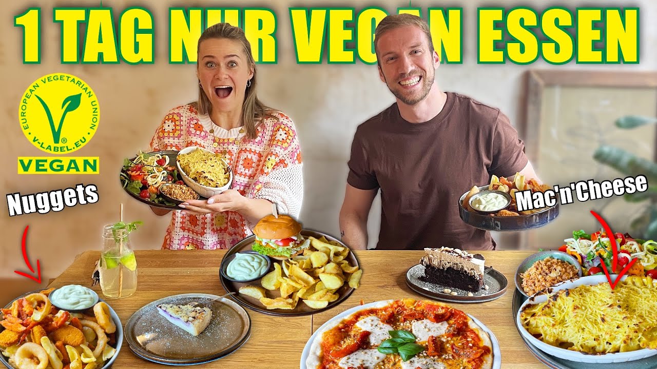 Nur VEGANES Essen für 1 Tag: Burger, Nuggets, Pizza, Mac'n'Cheese