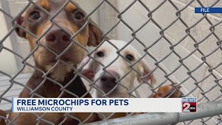 Free microchips for pets in Williamson County
