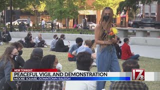 Peaceful vigil held in Moore Square in Raleigh