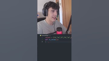 Devuelve si una letra es vocal o no #python #asmr #shorts