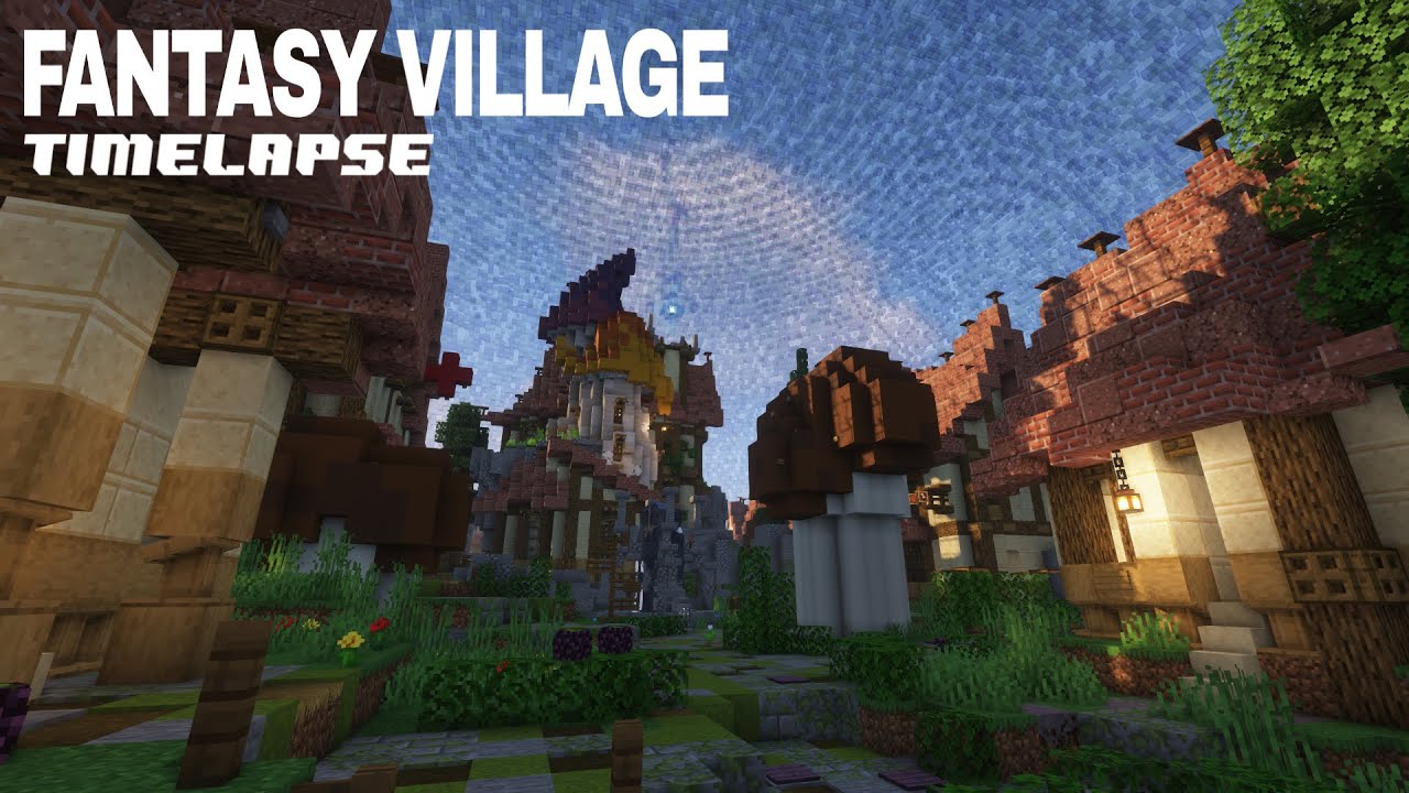 Minecraft Fantasy Village Build! | Pixelmon map | Speed Build #1 - YouTube