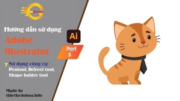 Part 3 Hướng dẫn vẽ con mèo bằng ai kèm sử dụng Pentool Dilrect tool, sharpe tool