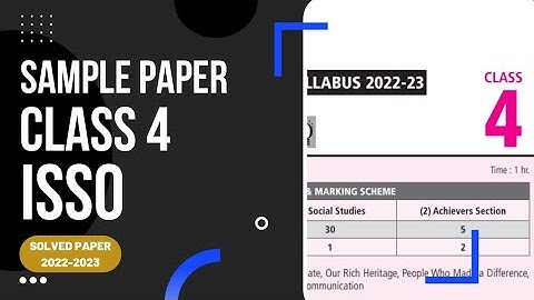 Class 4 ISSO sample paper 2022-2023 solved paper/ISSO class 4 sample paper 2022/class 4 Olympiad