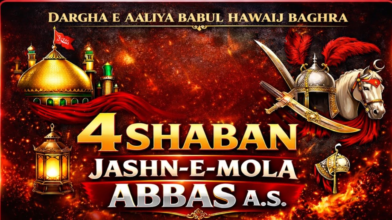 🔴 Live | Jashn E Mola Abbas A.S | Dargha E Aaliya Babul Hawaij Baghra Muzaffarnagar 2026