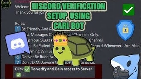 Make Discord VERIFICATION System using Carl-Bot | Reaction Role Verify Using Carl-Bot| Full Tutorial
