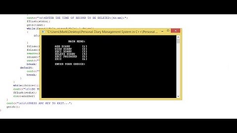 Personal Diary Management System in C++