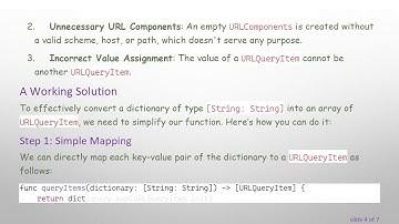 How to Convert a dictionary[String:String] to URLQueryItem in Swift 5