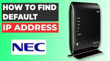 How to find your NEC Router
