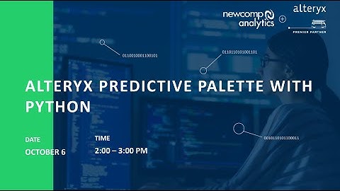 Alteryx Predictive Palette with Python