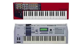 Clavia Nord Lead 2 Demo 1 feat. Yamaha Motif ES as custom drum sampler
